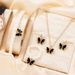 Popular children's jewelry set oil drop butterfly pendant pearl bracelet earrings necklace accessories female_ipsvogv.com