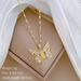 】 Zircon 【 Butterfly Light Luxury Charm Gorgeous Full Diamond Necklace Women's Versatile Clavicle Titanium Steel Chain 【 】_ipsvogv.com