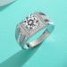3 Carat Moissanite Men's Ring Silver Diamond Ring Men's Marriage Proposal Wedding Diamond Ring Flash Diamond_ipsvogv.com