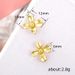 Cao Shi Flower Metal 2024 New Small and Popular Design Light Luxury Earrings_ipsvogv.com