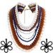 Multi layer pearl necklace personality temperament long beaded earring set_ipsvogv.com