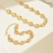 New light luxury style women's bracelet necklace set with personalized electroplated geometric symbol design collarbone_ipsvogv.com