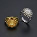 Unisex Version Of Rose Daisy Flower Ring Color Preserving Electroplating Hand Jewelry Opening Adjustable Ins Internet Celebrity Style_ipsvogv.com