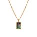 Rectangular shell emerald rectangular natural shell color abalone shell gold necklace simple_ipsvogv.com