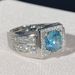 and Elegant Zircon Fashionable Full Blue-green Diamond Ring, Internet Famous Men's Starlight Trendy Korean Version With Ring,_ipsvogv.com