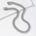 Hip Hop Style Alloy Full Diamond Cuban Chain Men's Versatile Trendy Necklace Accessories_ipsvogv.com