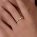 Women's Jewelry S925 Sterling Silver Geometric Rectangular Zircon Ring Stacking Personality All Match Ring_ipsvogv.com