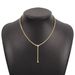 N9762 stylish minimalist with geometric Y-shaped full diamond necklace, personalized and creative new necklace_ipsvogv.com