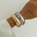 Fashionable Geometric Circle With Simple Hammer Pattern Design Alloy Bracelet_ipsvogv.com