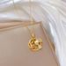 【 】 Circular Woodpecker Light Luxury Charm Gorgeous Full Diamod Necklace Wome's Versatile Clavicle Titaium Steel_ipsvogv.com