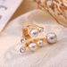 Korean Version Of Ins Design, Diamond Studded, Geometric Exaggeration, Large Pearls, Irregular Opening Index Finger_ipsvogv.com