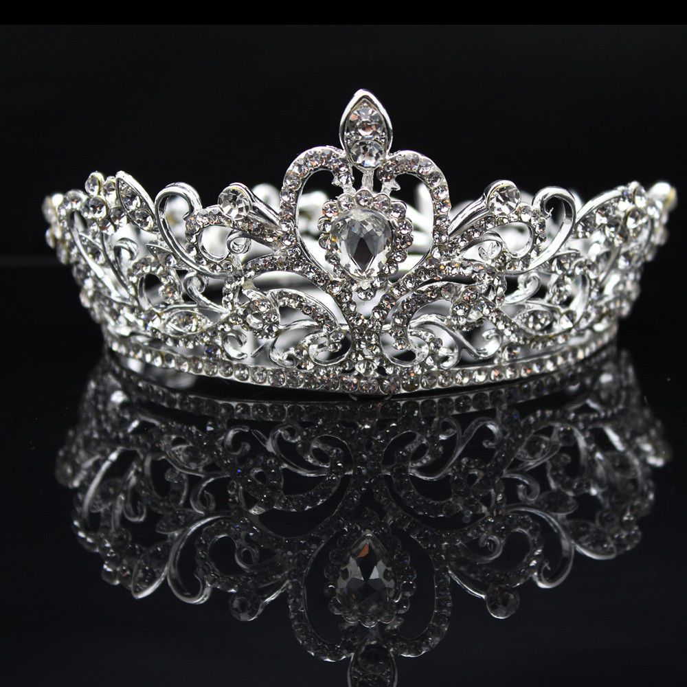 Bridal Crown Crown headdress birthday cake Crown wedding dress accessories Princess Crown accessories headband_ipsvogv.com