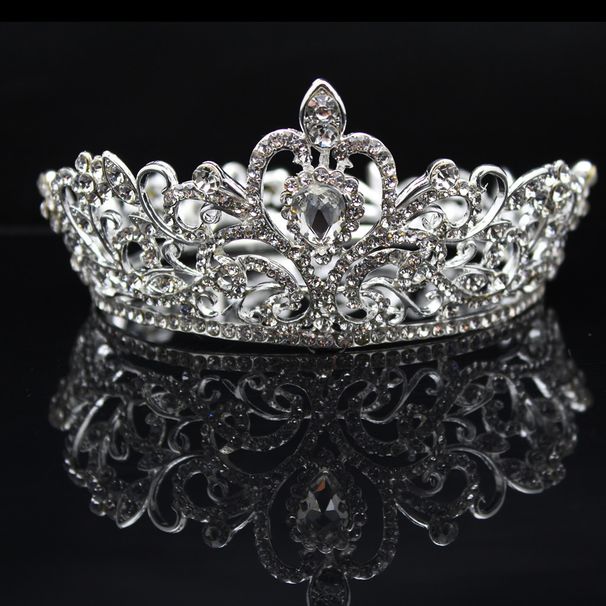 Bridal Crown Crown headdress birthday cake Crown wedding dress accessories Princess Crown accessories headband_ipsvogv.com