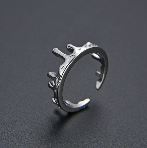 Unisex Popular Irregular Wave Ring Unisex Electrocardiogram Opening Design Ring Ins Style_ipsvogv.com
