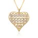 Sweet Copper Plated Gold Ladies Lovely Love Heart Love Pendant Necklace Full Of Diamonds New Zircon Colored Diamonds_ipsvogv.com