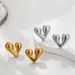 Fashion Glossy Retro Stainless Steel Heart Earrings Simple Temperament High End Creative Personality Earrings_ipsvogv.com