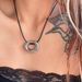 Unisex Autumn And Winter INS Gold Plated Titanium Steel Polished Circle Leather Rope Gold And Silver Necklace_ipsvogv.com