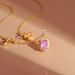 Square Sugar Pure Silver Necklace, Female Niche Design, Light Luxury, Pink Zircon Collarbone Chain, Ins Style Cross-border Pendant_ipsvogv.com