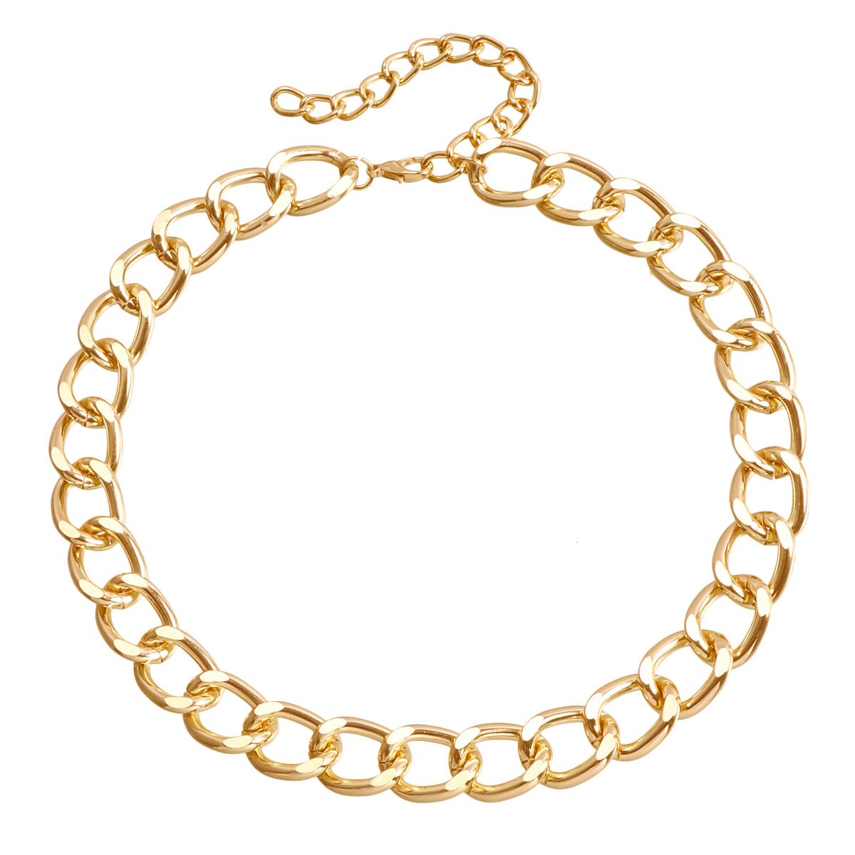 Accessories Punk Geometric Rough Aluminum Chain Necklace Necklace Accessories Women Street Hip Hop Simple Single Layer Necklace Spice Girls_ipsvogv.com
