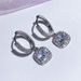 Zhenrong New Fashionable and Brilliant Square Diamond Zircon Women's Earrings Light Luxury Style Commuting Earhooks_ipsvogv.com