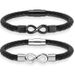 Hot Selling Jewelry Stainless Steel Men's Hip-Hop Versatile Fashion Infinite Figure-8 Leather Cord Bracelet_ipsvogv.com