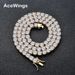 Men's Jewelry Tennis Chain 3mm4mm5mm Zircon Necklace Tennis Chain Bracelet Single Row Necklace Hip Hop Jewelry_ipsvogv.com