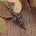Personalized Gothic Skull Cross Pendant Necklace Men's Trend Punk Jewelry Gift_ipsvogv.com