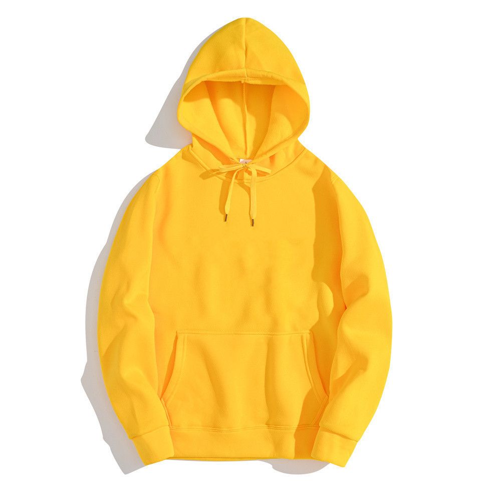 Men's Clothing retro pure cotton sweater jacket pullover solid color large size hoodie_ipsvogv.com