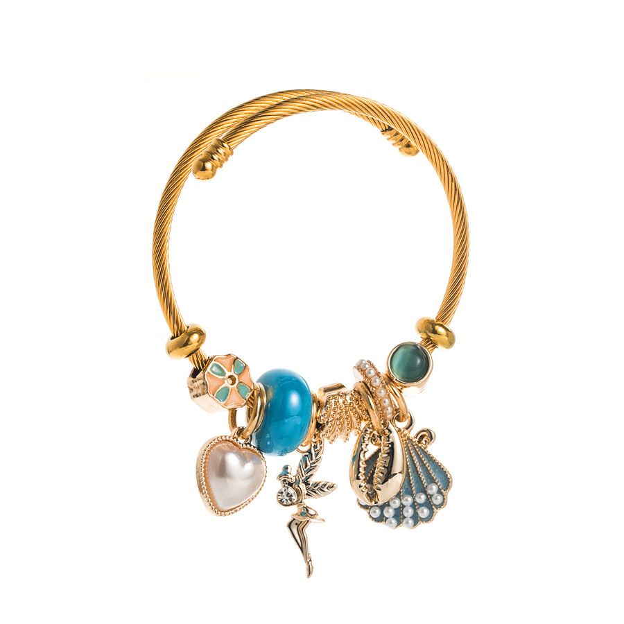 New Alloy Gold Adjustable Pearl Shell Bracelet, Love Stainless Steel Bracelet_ipsvogv.com