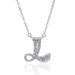 Korean Silver 26 Letter Necklace Ins Simple Diamond Studded Capital Name Collarbone Chain For Women_ipsvogv.com