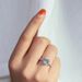 Silver Female Simulation Micro Set Heart Shaped One Carat Mosan Diamond Ring_ipsvogv.com