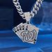 Trendy Personality Alphabet Playing Card Full Diamond 3D Pendant Cuban Necklace Nightclub Street Dance Clavicle Chain_ipsvogv.com