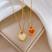 【 Full body titanium steel 】 Love shell personality minimalist in the stove, genuine gold necklace, female ins net red_ipsvogv.com