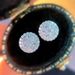 Cao Shi Korean Edition Economic Small Jewelry Exquisite Full Diamond Round Zircon Noble And Elegant Women's Earrings_ipsvogv.com