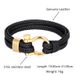 Bracelet men's genuine leather woven titanium horseshoe buckle stainless steel jewelry bracelet_ipsvogv.com