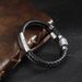 Men's Jewelry Multi Layer Leather Double Layer Braided Genuine Leather Bracelet Stainless Steel Magnet Buckle Bracelet Creative Punk Leather Bracelet_ipsvogv.com