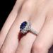 Popular Fashion Engagement High-end Oval Blue Zircon Diamond Ring, New Ring Design_ipsvogv.com
