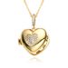 Love Heart Shaped Photo Box Album Love Moon Five Pointed Star Micro Inlaid Pendant Opening And Closing Necklace Copper Gold Plated_ipsvogv.com