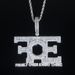 Men's Hip Hop Necklace With Zircon Letter Pendant, 60cm Silver/Gold Plated Chain, Durable Copper Material, Stylish Urban Jewelry Hip Hop Necklace_ipsvogv.com