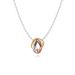 Women's Jewelry Square Three Ring Three Color Necklace Glossy Simple Versatile Couple Style Interlocking Creative Design Boutique Necklace_ipsvogv.com