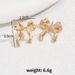 Minimalist bow for women, versatile, light luxury style, fashionable OL earrings, super fairy and niche earrings_ipsvogv.com