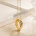 Women's Jewelry Double Ring Necklace Interlocking Pendant Fashionable And Versatile Clavicle Chain_ipsvogv.com