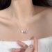 S Pure Silver Minimalist Navy Blue Treasure Necklace Ins Japanese And Korean Light Luxury Temperament Exquisite High-end_ipsvogv.com