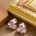 French Style Light Luxury Exquisite Diamond Studded Super Sparkling Crystal Earrings, Women's High-end Feeling, Simple_ipsvogv.com