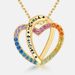 new Nano Colored Zirconium Heart Shaped Pendant Female S925 Sterling Silver Claw Inlaid Colored Gemstone Clavicle Chain Simple And Fashionable_ipsvogv.com