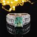 Sheen Inlaid High Carbon Precision Quality Princess Square Palaiba Ring Female R8108_ipsvogv.com
