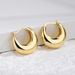 Fashion Modern Arc Shaped Brass Gold Plated Earrings Simple INS Chubby C Shaped Ear Buckle Female_ipsvogv.com