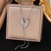 Liquid Metal Irregular Heart-shaped Sweater Long Chain Sweet Cool Wind Regulation Autumn And Winter Titanium Steel Does_ipsvogv.com