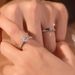 Simulated Moissanite Adjustable Couple For Men And Women 1 Carat Diamond Rings Wedding Engagement Proposal Gifts_ipsvogv.com