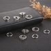 Bohemian Style Starfish Crescent Set Of 10 Pieces With Double Layered H English Letter Open Joint Ring_ipsvogv.com